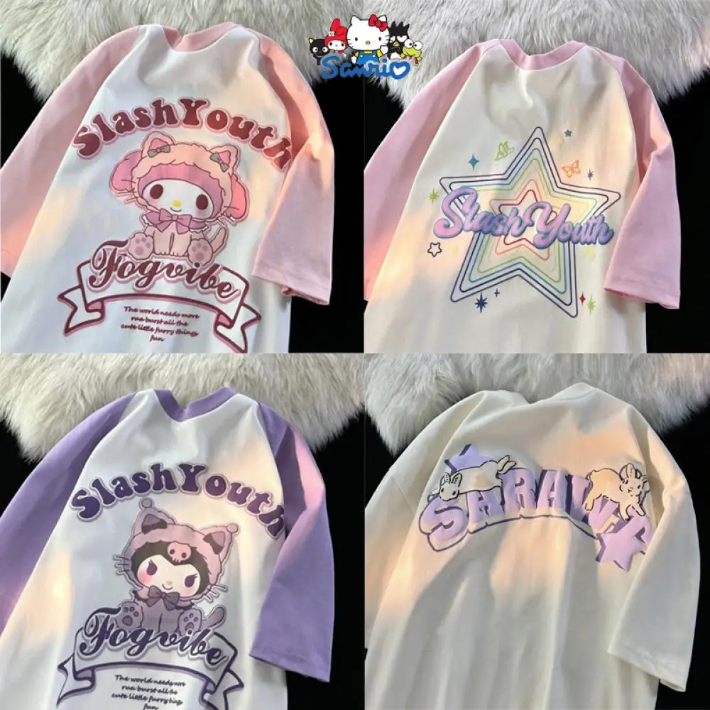 New Sanrio My Melody Short Sleeve Cartoon Hellokitty Cute Giris Summer Pure Cotton Printing T-Shirt Student Fashion Half Sleeve
New Sanrio My Melody Short Sleeve Cartoon Hellokitty Cute Giris Summer Pure Cotton Printing T-Shirt Student Fashion Half Sleeve