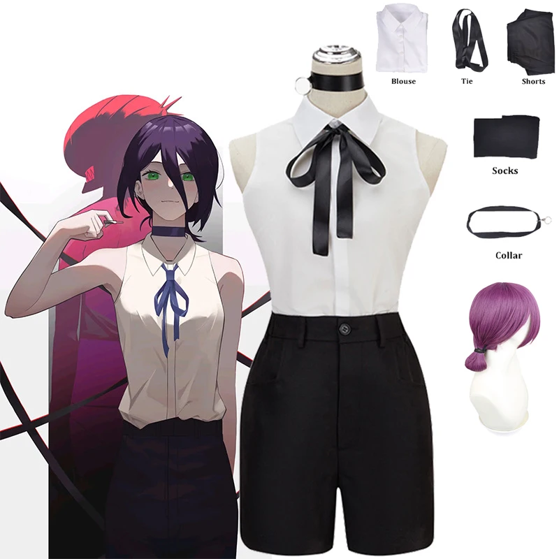 Anime Chainsaw Man Reze Cosplay Costume Outfits Blouse Tie Shorts Props Reze Cos Wig Women Uniform Halloween Role-playing Sets
Anime Chainsaw Man Reze Cosplay Costume Outfits Blouse Tie Shorts Props Reze Cos Wig Women Uniform Halloween Role-playing Sets