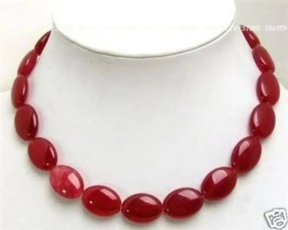 Pretty ! New 13x18mm Red Ruby Oval Gemstone Bead Necklace 16-25'' AAA
Pretty ! New 13x18mm Red Ruby Oval Gemstone Bead Necklace 16-25'' AAA