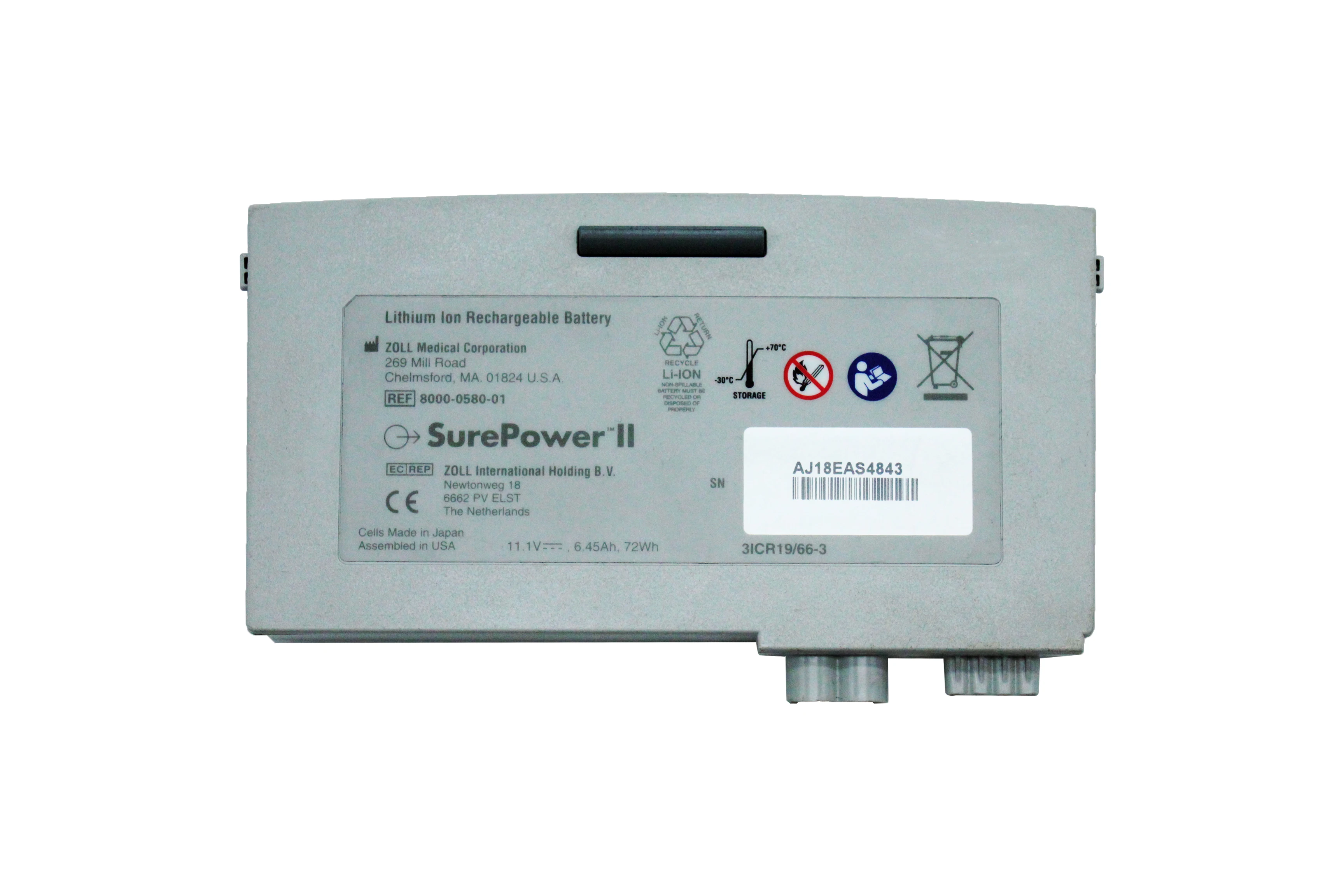 Original 8000-0580-01 for ZOLL SuperPower II Defibrillator battery 11.V Li-Ion Battery
Original 8000-0580-01 for ZOLL SuperPower II Defibrillator battery 11.V Li-Ion Battery