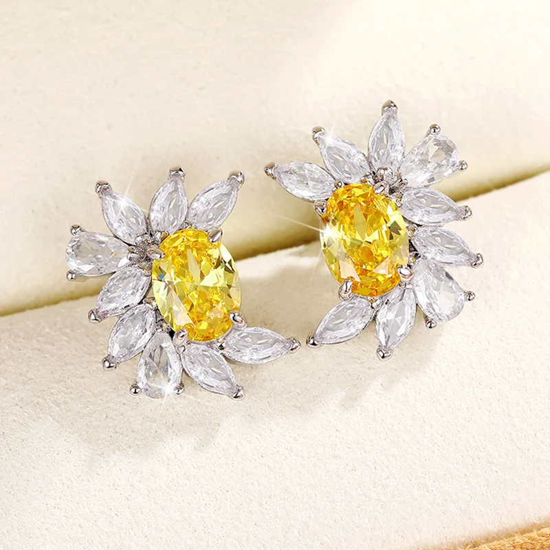 Light Luxury Style Gold Color Shining Zirconia Earrings Fashionable European and American Women Anniversary Crystal Jewelry
Light Luxury Style Gold Color Shining Zirconia Earrings Fashionable European and American Women Anniversary Crystal Jewelry