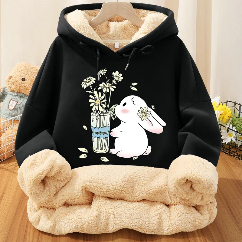 Winter Thick Warm Hoodies Plus Size Coat Velvet Cashmere Women Hoody Sweatshirt Cartoon Print Pullover Casual Oversized Hoodies
Winter Thick Warm Hoodies Plus Size Coat Velvet Cashmere Women Hoody Sweatshirt Cartoon Print Pullover Casual Oversized Hoodies