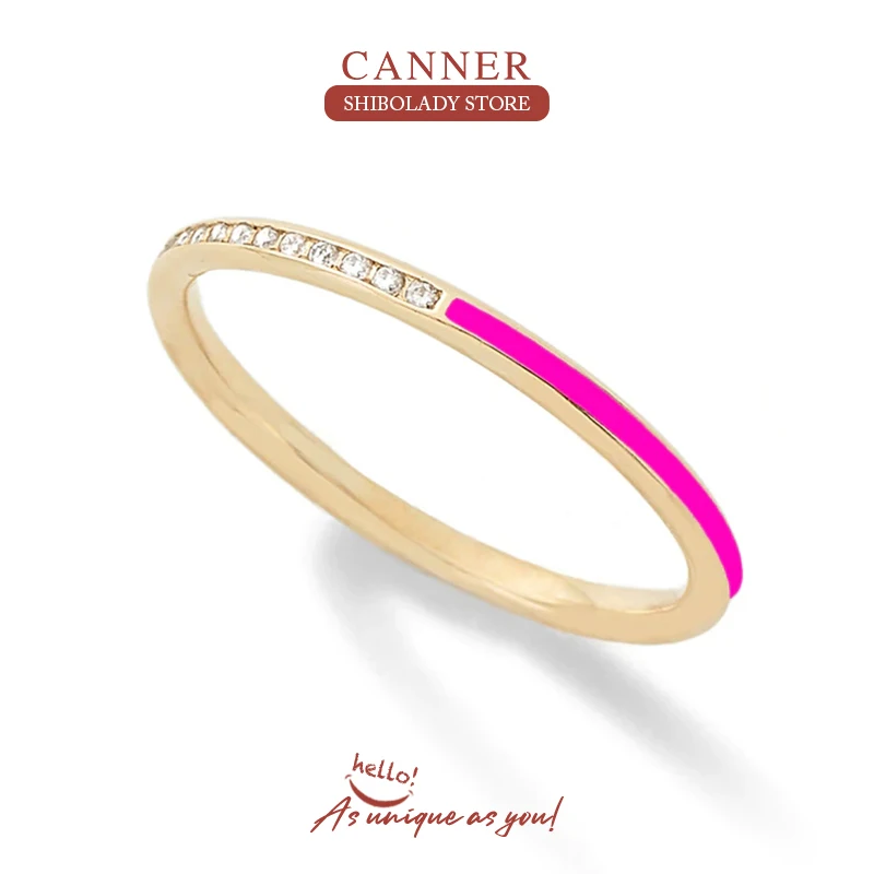 CANNER Colorful Enamel 925 Sterling Silver Rings For Women Cartilage White Zircon Wedding Party 18K Anillos Mujer Fine Jewelry
CANNER Colorful Enamel 925 Sterling Silver Rings For Women Cartilage White Zircon Wedding Party 18K Anillos Mujer Fine Jewelry