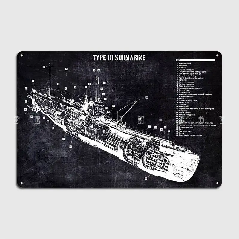 Тип B1 подводная лодка металлический знак настенная роспись кухонный дизайн роспись оловянный знак плакаты
Тип B1 подводная лодка металлический знак настенная роспись кухонный дизайн роспись оловянный знак плакаты