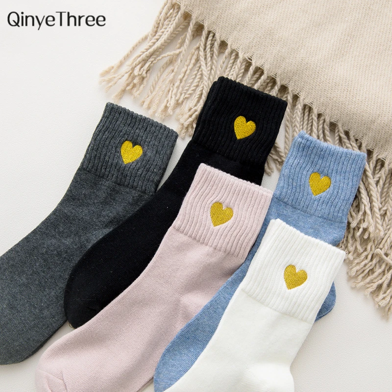 Ulzzang Gold Silk Embroidery Love Heart Glitter Art Socks Cute Women Warm Soft Cotton Tube socks Harajuku Calcetines Mujer
Ulzzang Gold Silk Embroidery Love Heart Glitter Art Socks Cute Women Warm Soft Cotton Tube socks Harajuku Calcetines Mujer