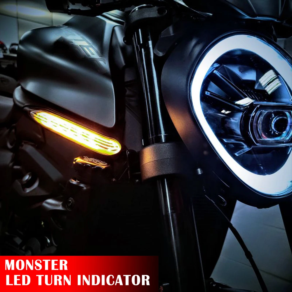 Motorcycle LED Turn Signal Light For Ducati Monster 950 Monster 937 2021-2023 Front Integrated Dynamic LED Turn Indicator Kit
Motorcycle LED Turn Signal Light For Ducati Monster 950 Monster 937 2021-2023 Front Integrated Dynamic LED Turn Indicator Kit