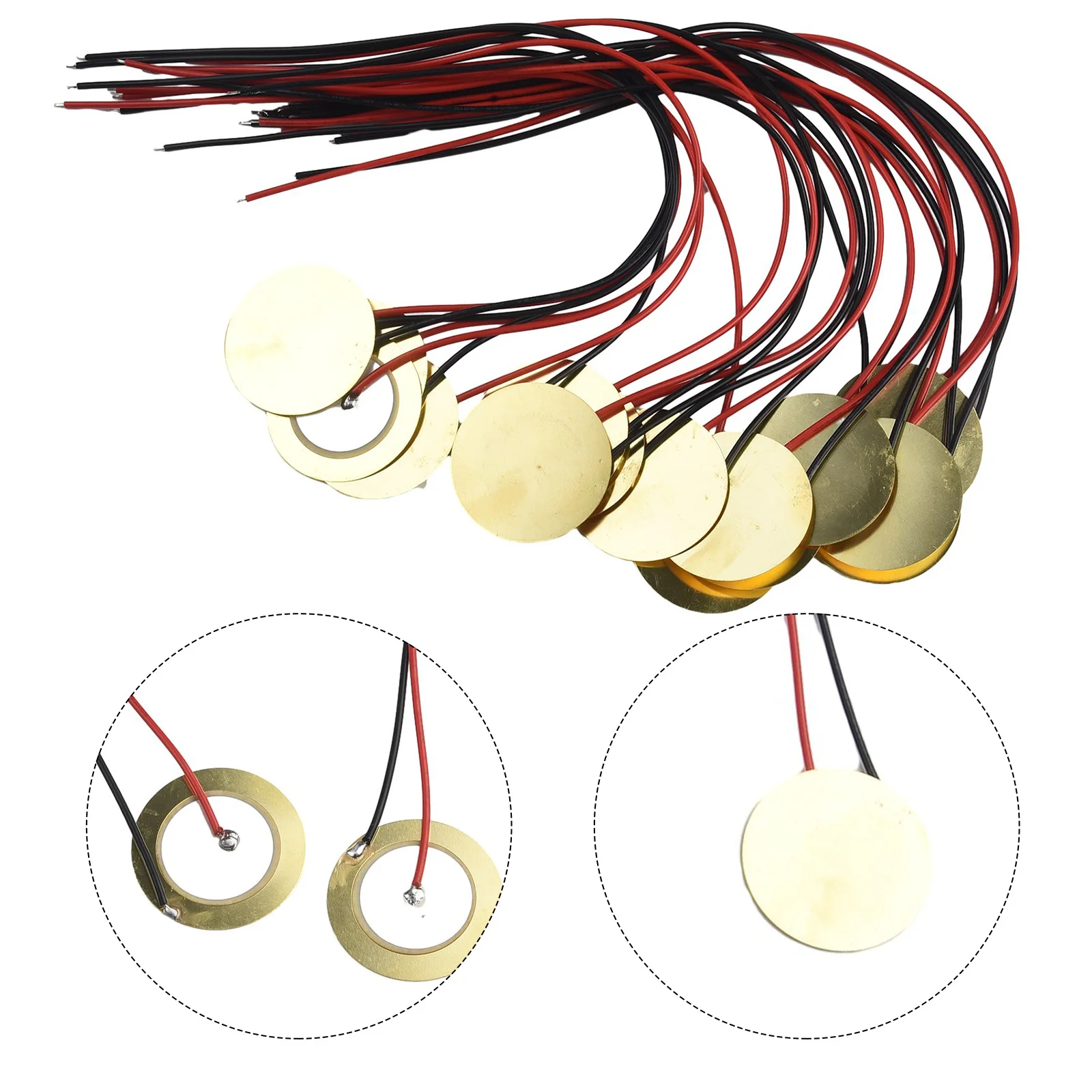 Piezo Discs Guitar Piezoelectric Pickup Instrument Rack Drum Pickup Musical Instrument Accessories 15 PCS 35mm Brass
Piezo Discs Guitar Piezoelectric Pickup Instrument Rack Drum Pickup Musical Instrument Accessories 15 PCS 35mm Brass