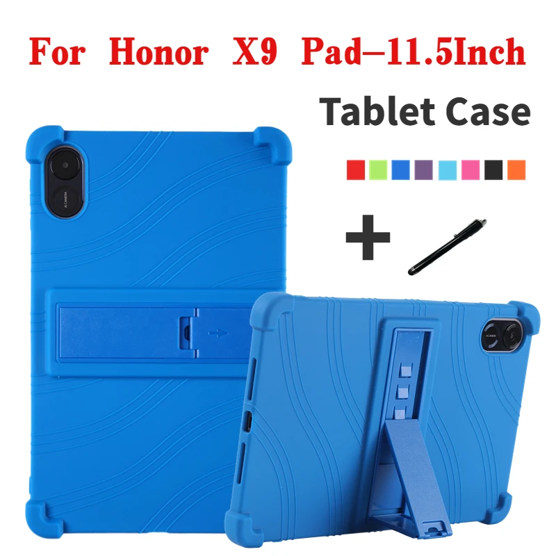 

For HUAWEI Honor Pad X9 11.5" 2023 Kid Case Soft Silicon Cover For Honor Pad X8 Pro 11.5 inch ELN-W09 Stand Tablet Cover