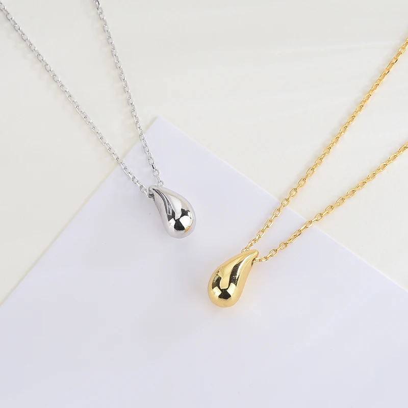 925 Sterling Silver Necklaces Women Fine Jewelry Wedding Accessories Water Drop Pendant Beads Necklace
925 Sterling Silver Necklaces Women Fine Jewelry Wedding Accessories Water Drop Pendant Beads Necklace