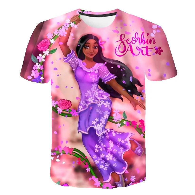 Summer Girls Encanto Mirabel T Shirts Disney Series Fashion Short Sleeve T-Shirts Print Cartoon Cartoon Tops Tees Clothes 1-14 Y
Summer Girls Encanto Mirabel T Shirts Disney Series Fashion Short Sleeve T-Shirts Print Cartoon Cartoon Tops Tees Clothes 1-14 Y