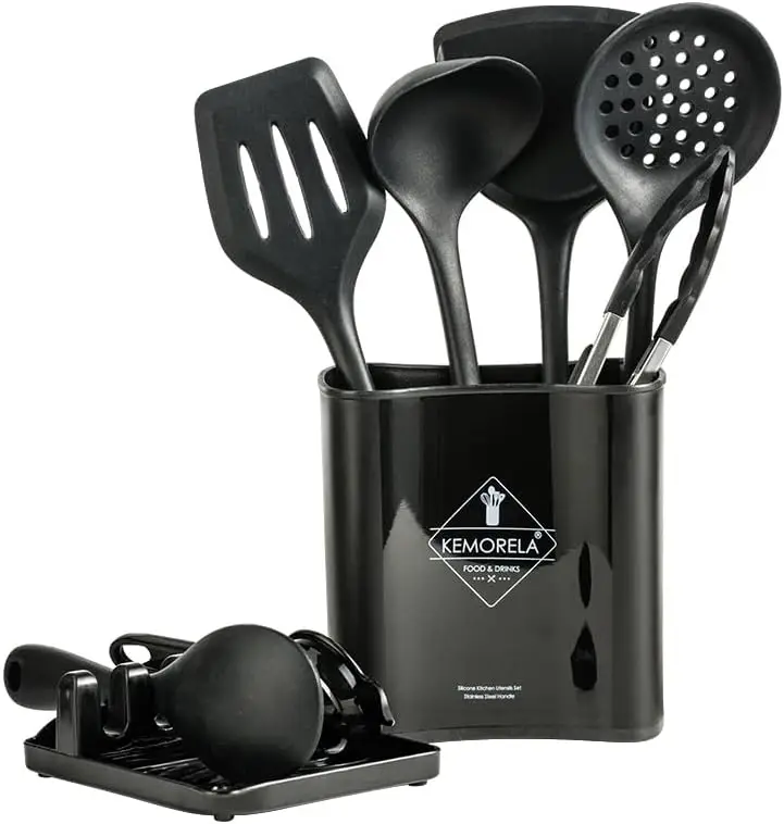 9-Piece Silicone Kitchen Utensil Set with Storage Box - Nonstick, Heat Resistant Spatulas, Spoons, and Gadgets - Complete Your N
9-Piece Silicone Kitchen Utensil Set with Storage Box - Nonstick, Heat Resistant Spatulas, Spoons, and Gadgets - Complete Your N