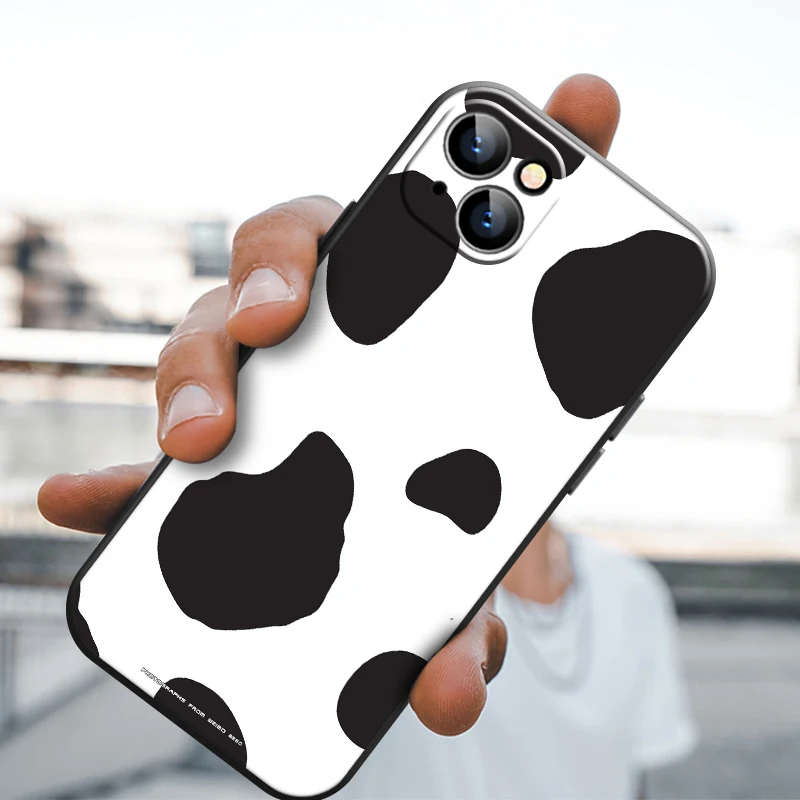 Cute Cow Phone Case For Apple iPhone 13 12 11 Pro 12 13 Mini X XR XS Max SE 6 6s 7 8 Plus Silicone Cover Black Funda Coque Soft
Cute Cow Phone Case For Apple iPhone 13 12 11 Pro 12 13 Mini X XR XS Max SE 6 6s 7 8 Plus Silicone Cover Black Funda Coque Soft