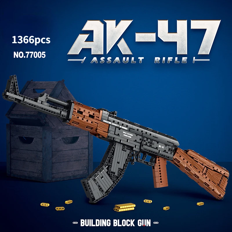 Конструктор MOC военный из серии «поле боя», пистолет AK47 может быть запущен для тренировки мальчиков, сборная развивающая детская игрушка
Конструктор MOC военный из серии «поле боя», пистолет AK47 может быть запущен для тренировки мальчиков, сборная развивающая детская игрушка