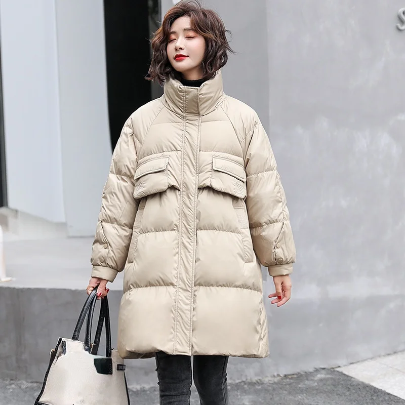 

Aoottii Womens Coats Winter High Quality Down Jacket for Women Warm Long Loose Parkas Famale Clothes Korean Abrigo Mujer 01500