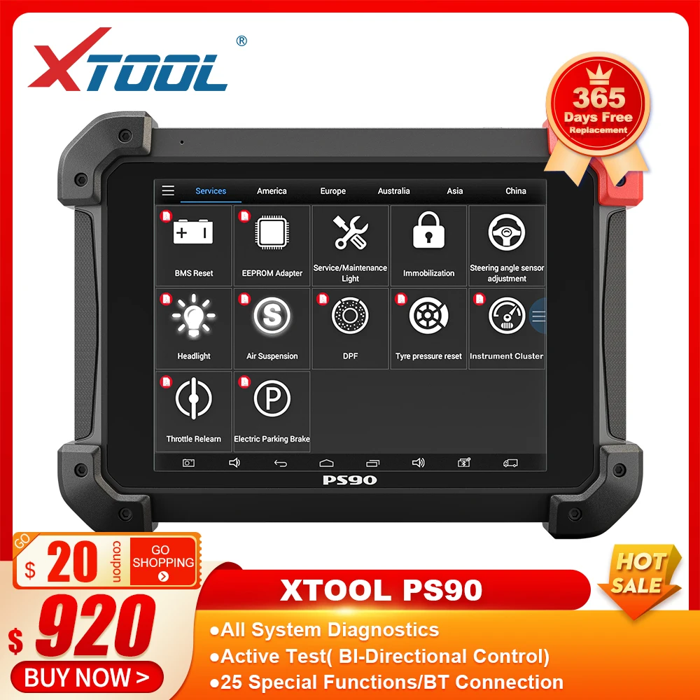 Автомобильный диагностический инструмент XTOOL PS90 OBD2, диагностический инструмент с экраном 9,7 дюйма, Bluetooth-совместимый/Wi-Fi считыватель кодов, ...
Автомобильный диагностический инструмент XTOOL PS90 OBD2, диагностический инструмент с экраном 9,7 дюйма, Bluetooth-совместимый/Wi-Fi считыватель кодов, ...