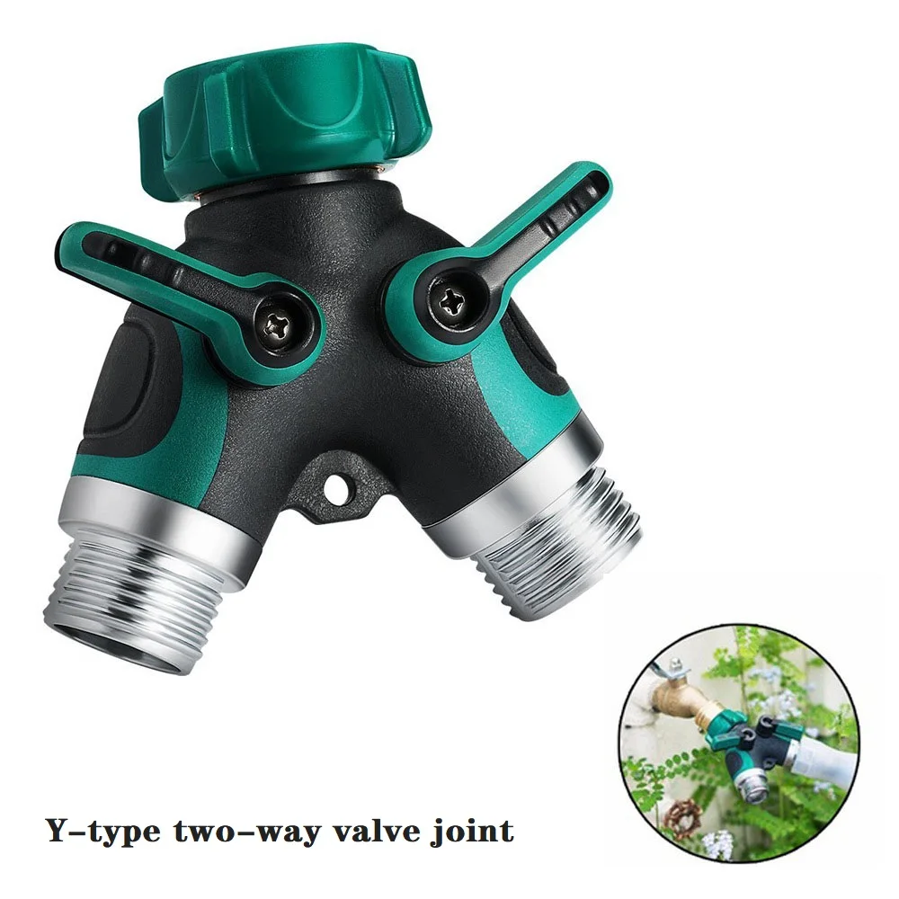 Home Garden Water Connectors Y Type Shunt Joint G3 / 4 " Two-way Valve Joint Faucet Diverter Garden Irrigation High Pressure
Home Garden Water Connectors Y Type Shunt Joint G3 / 4 " Two-way Valve Joint Faucet Diverter Garden Irrigation High Pressure
