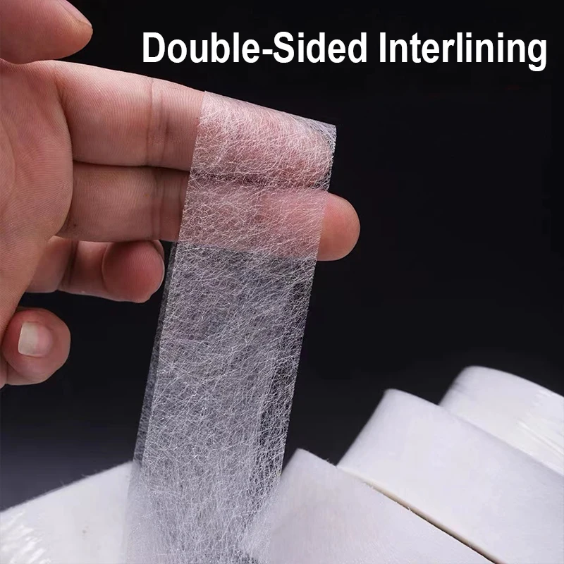 60M Double Sided Interlining Sewing Accessory Adhesive Tape Ironing Cloth Apparel Fusible DIY Accessories Patchwork Clothes Tool
60M Double Sided Interlining Sewing Accessory Adhesive Tape Ironing Cloth Apparel Fusible DIY Accessories Patchwork Clothes Tool