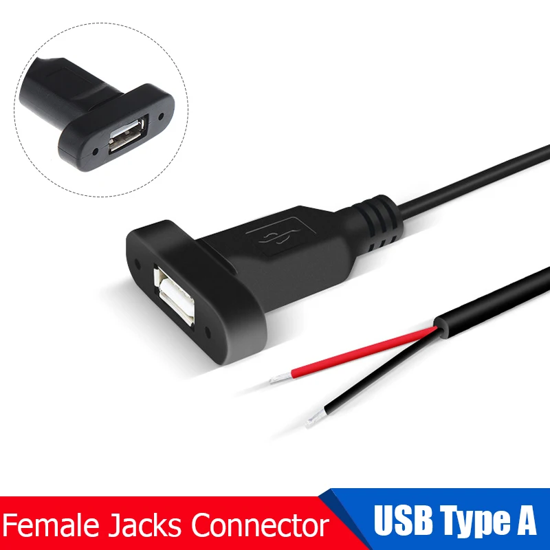 Черная розетка USB Type A с разъемом для подключения внешней розетки стандартного типа с отверстием для фиксации винтов и кабелем
Черная розетка USB Type A с разъемом для подключения внешней розетки стандартного типа с отверстием для фиксации винтов и кабелем