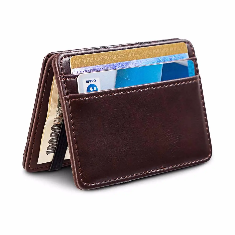 New Fashion Men Magic Wallets Slim Purses Ultra Thin Quality PU Leather Male Card Holder Coin Cash Bag Brown Coffee Black
New Fashion Men Magic Wallets Slim Purses Ultra Thin Quality PU Leather Male Card Holder Coin Cash Bag Brown Coffee Black