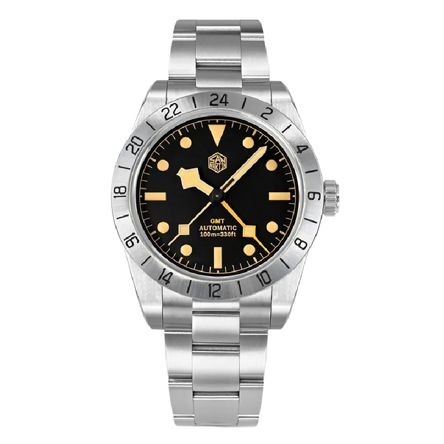 an Martin Men GMT Watch Luxury Automatic Mechanical Wristwatch Vintage 10ATM Waterproof C3 Luminous Steel Bezel Sapphire Sport
an Martin Men GMT Watch Luxury Automatic Mechanical Wristwatch Vintage 10ATM Waterproof C3 Luminous Steel Bezel Sapphire Sport