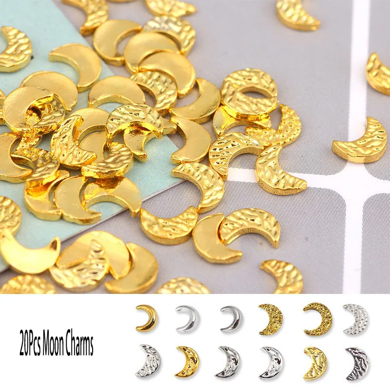 20Pcs Japanese Nail Art Moon Shaped Charms Gold Silver Metal Moon Rhinestones For Nails Retro Alloy Designer Charms Jewelry
20Pcs Japanese Nail Art Moon Shaped Charms Gold Silver Metal Moon Rhinestones For Nails Retro Alloy Designer Charms Jewelry