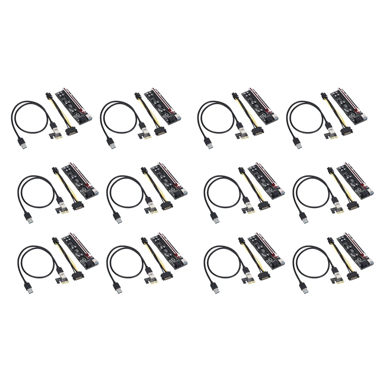12PCS VER009S Plus PCI-E Riser Card PCI Express 1X to 16X Adapter with USB 3.0 Cable SATA to 6Pin Power Cable for Mining
12PCS VER009S Plus PCI-E Riser Card PCI Express 1X to 16X Adapter with USB 3.0 Cable SATA to 6Pin Power Cable for Mining
