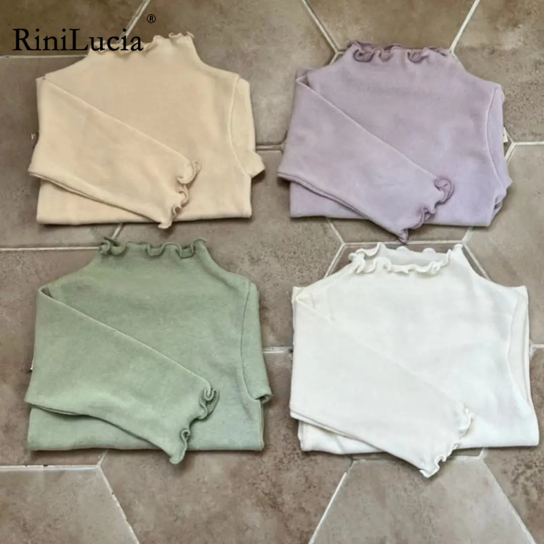 RiniLucia Baby Girls Clothes Long Sleeve Baby T Shirts Solid Color 2022 Autumn Winter New Turtleneck Tops Baby Girl Clothing
RiniLucia Baby Girls Clothes Long Sleeve Baby T Shirts Solid Color 2022 Autumn Winter New Turtleneck Tops Baby Girl Clothing