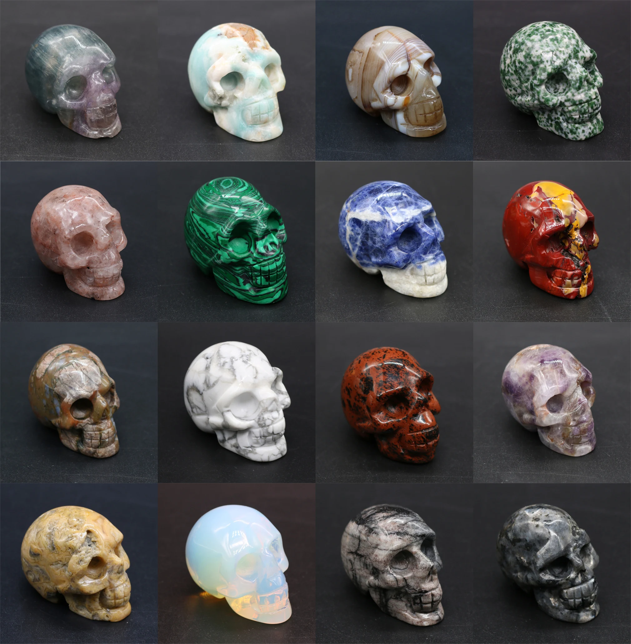 Skull Model Statue Natural Crystals Stone Carved Crafts Human Skull Home Decoration Statue Sculpture Ornaments Halloween Gifts
Skull Model Statue Natural Crystals Stone Carved Crafts Human Skull Home Decoration Statue Sculpture Ornaments Halloween Gifts