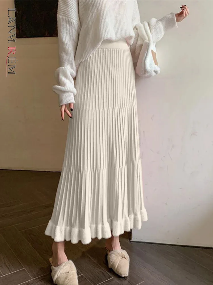 LANMREM Mink Wool Knitted Skirt For Women High Waist Solid Color Long Length Fold Fashion Clothing 2023 Winter New 2DA3014
LANMREM Mink Wool Knitted Skirt For Women High Waist Solid Color Long Length Fold Fashion Clothing 2023 Winter New 2DA3014