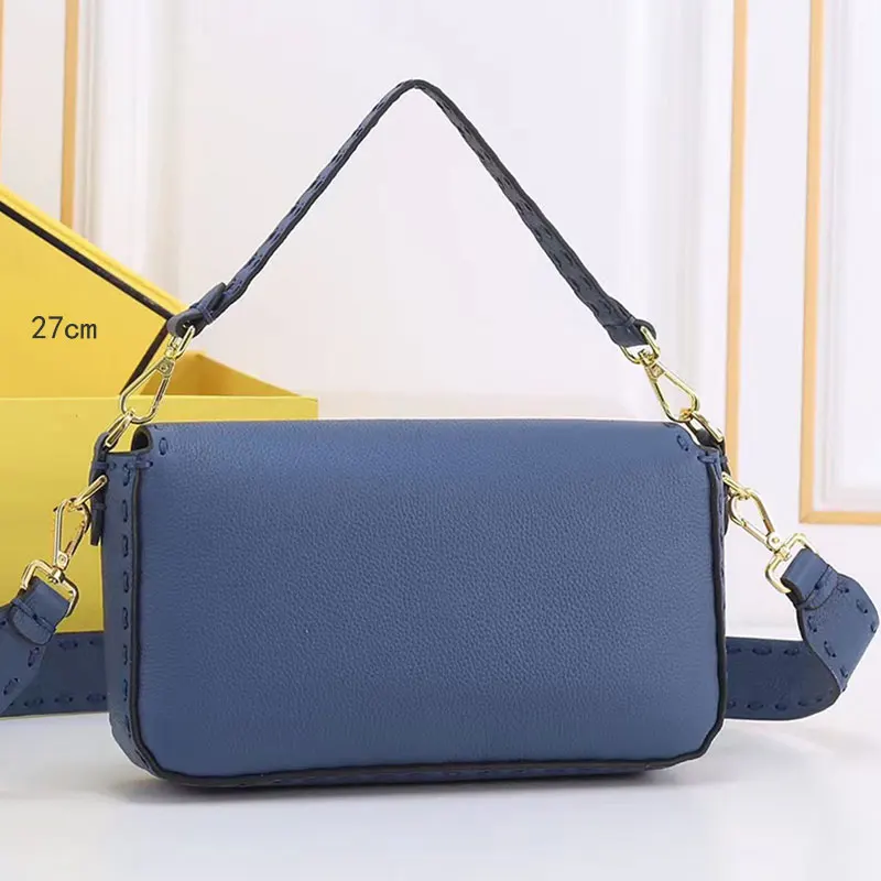 

Design vintage car stitch clamshell leather handbag Women's new baguette stylish luxury multi-functional crossbody shoulder bag