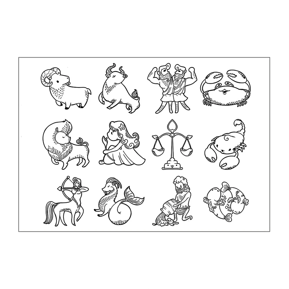Cartoon 12 Constellations Transparent Clear Silicone Stamps for DIY Scrapbooking/Rubber Stamp Photo Album Decorative Card Making
Cartoon 12 Constellations Transparent Clear Silicone Stamps for DIY Scrapbooking/Rubber Stamp Photo Album Decorative Card Making