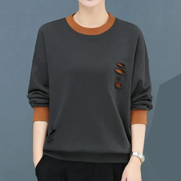 Sweater women's spring autumn 2021 new plus velvet large size round neck shirt top sweatshirts hoodies Regular Casual
Sweater women's spring autumn 2021 new plus velvet large size round neck shirt top sweatshirts hoodies Regular Casual