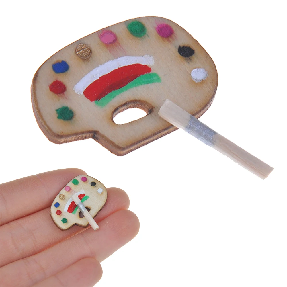 1set 1:12 Dollhouse Miniature Palette + 1 Brush Miniature Color Palette Set Model 19*27mm Mini Dollhouse Furniture Toys
1set 1:12 Dollhouse Miniature Palette + 1 Brush Miniature Color Palette Set Model 19*27mm Mini Dollhouse Furniture Toys