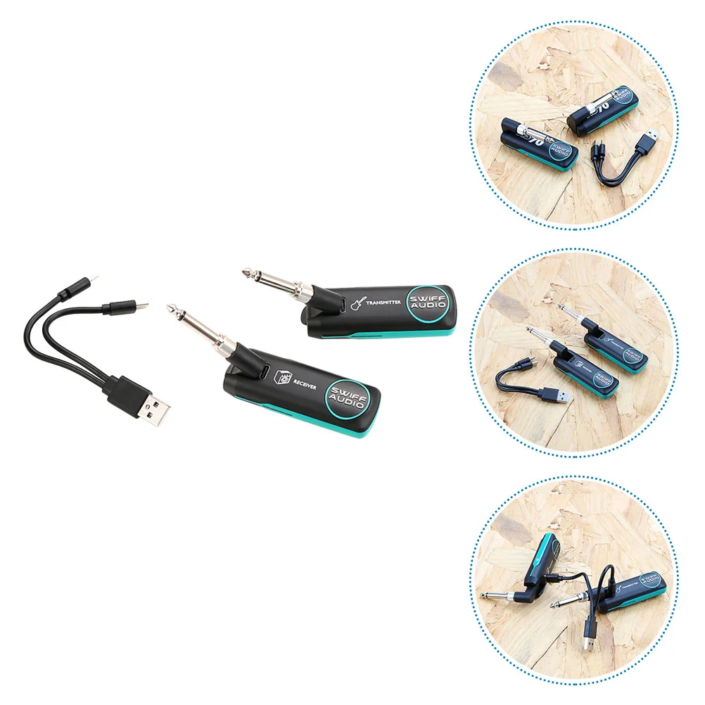 

Guitar Wireless System Electric Accessories Cordless Transmitter Receiver Plastic Transmitters Receivers