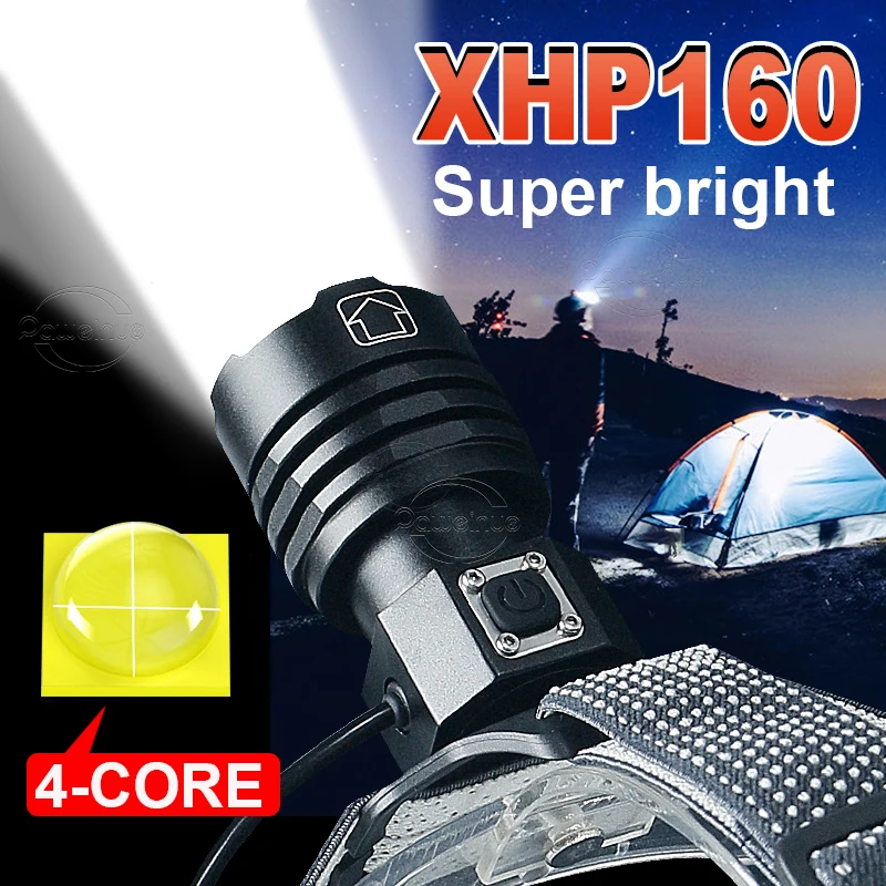 3000LM XHP160 Powerful Headlamp Headlight XHP90 High Power LED Rechargeable Head Flashlight USB Fishing Head Lantern Lamp
3000LM XHP160 Powerful Headlamp Headlight XHP90 High Power LED Rechargeable Head Flashlight USB Fishing Head Lantern Lamp
