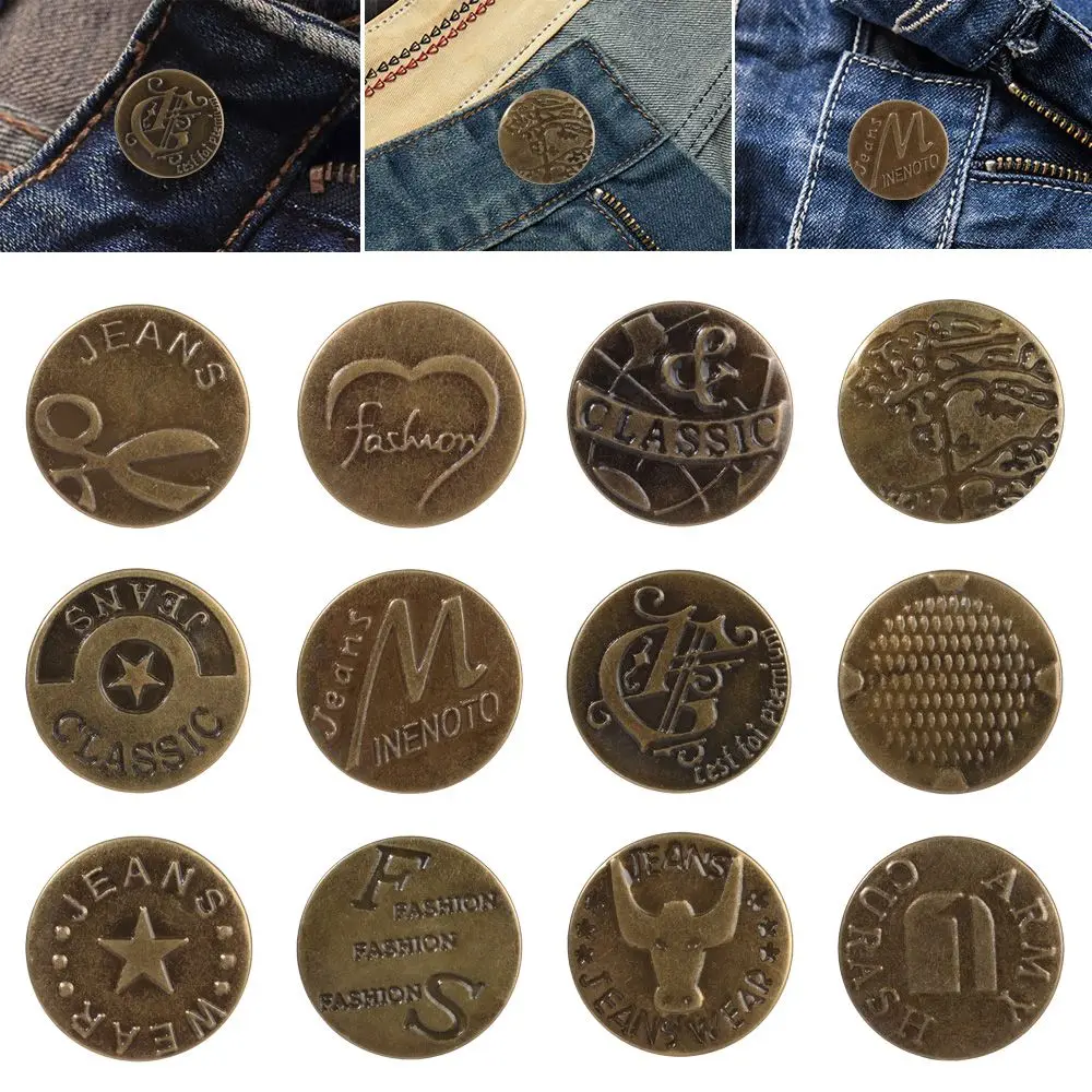 No Tools Beeded Clothing Sewing Pants Detachable Iron Retro Threaded Button Jeans Buttons
No Tools Beeded Clothing Sewing Pants Detachable Iron Retro Threaded Button Jeans Buttons