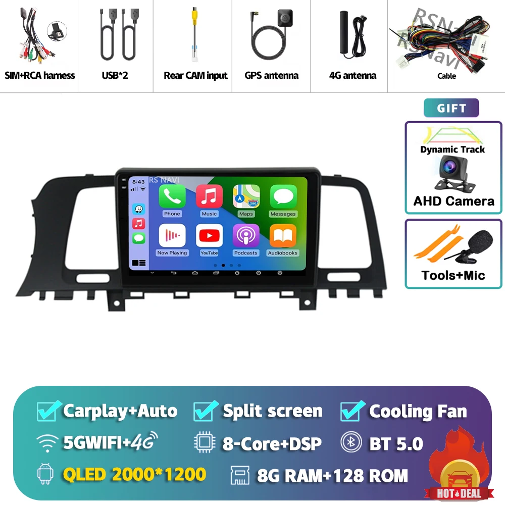 Android 14 Carplay Auto 2K экран автомобильный радиоприемник мультимедийный плеер для Nissan Murano Z51 2008-2016 авторадио стерео 2din головное устройство
Android 14 Carplay Auto 2K экран автомобильный радиоприемник мультимедийный плеер для Nissan Murano Z51 2008-2016 авторадио стерео 2din головное устройство