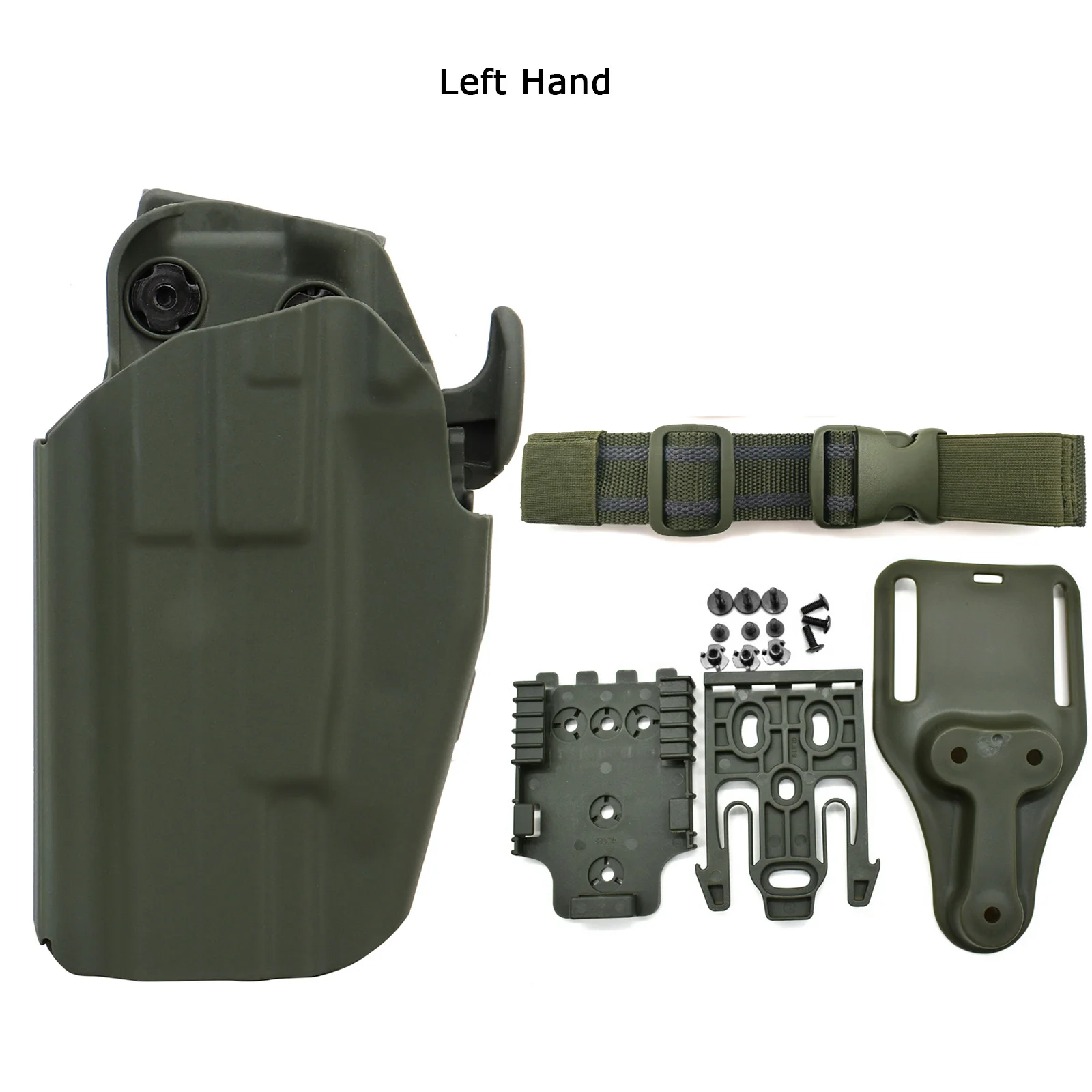 Left Hand Tactical Pistol Holster with QLS19 22 Universal Holster for Glock 17 20 22/Grand Power P1 P11 45/S&W M&P 22 45/H&K 45
Left Hand Tactical Pistol Holster with QLS19 22 Universal Holster for Glock 17 20 22/Grand Power P1 P11 45/S&W M&P 22 45/H&K 45