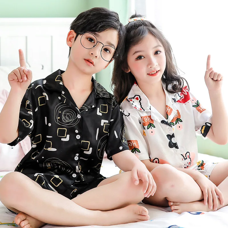 Children's Pajamas Sets Short Sleeve Boys Homewear Clothes Set Summer Baby Girls' Sleep Wear Pajamas Cartoon 3-12Y Kids Clothes
Children's Pajamas Sets Short Sleeve Boys Homewear Clothes Set Summer Baby Girls' Sleep Wear Pajamas Cartoon 3-12Y Kids Clothes