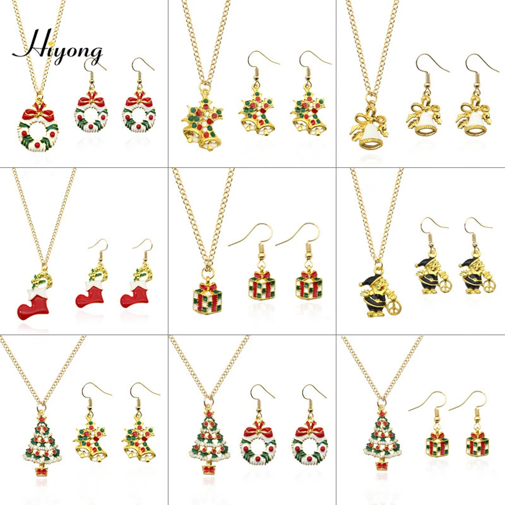 Fashion 3Pcs/Set Christmas Women Alloy Jewelry Set Santa Elk Bell Earrings Necklace Decor Xmas Accessories Gift for Girl Women
Fashion 3Pcs/Set Christmas Women Alloy Jewelry Set Santa Elk Bell Earrings Necklace Decor Xmas Accessories Gift for Girl Women
