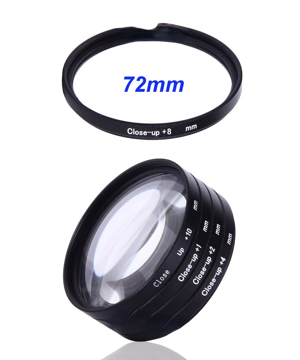 

72 mm Close-up Close Up Filter Macro Lenses Filters Diopter 5x +1 +2 +4 +8 +10 For Canon Nikon Olympus Pentax Lens I72