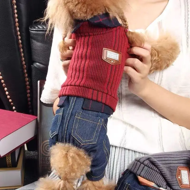 Dog Clothing Autumn Winter Jumpsuits Thickened Insulation Four Legged Clothes Frise Teddy Dogs Denim Pet Cats Sweaters Rompers
Dog Clothing Autumn Winter Jumpsuits Thickened Insulation Four Legged Clothes Frise Teddy Dogs Denim Pet Cats Sweaters Rompers