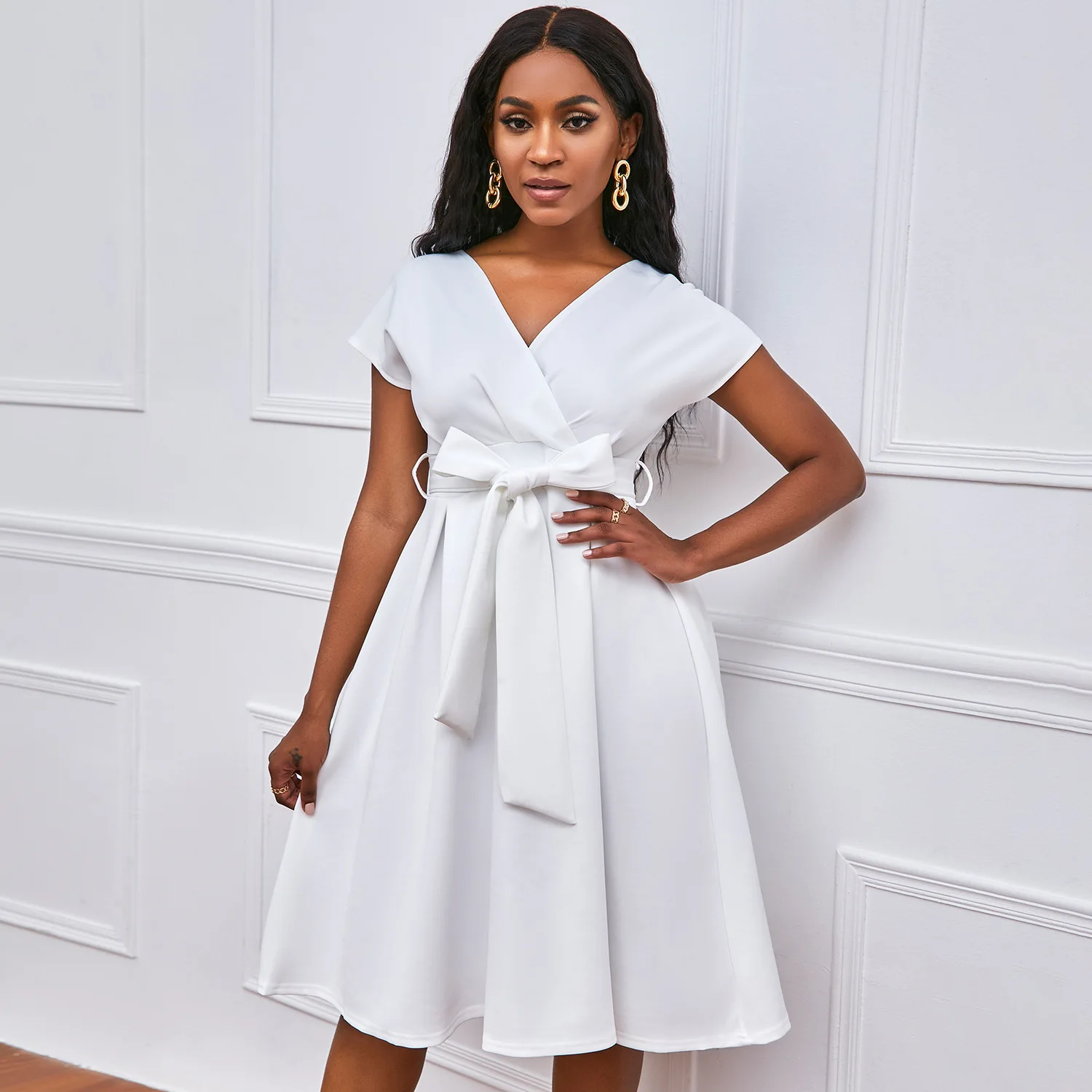 African Dress Women V-neck Bow Lace-up Big Swing Party Dresses Vestido De Mujer Streetwear 2022 Summer Vestidos Traf Clothing
African Dress Women V-neck Bow Lace-up Big Swing Party Dresses Vestido De Mujer Streetwear 2022 Summer Vestidos Traf Clothing