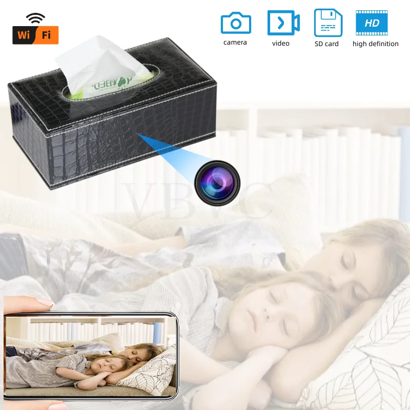 1080P Mini Camera Wifi Tissue Box Invisible Very Small Espia Camera Smart Home Security Surveillance IP Remote Monitor Camcorder 
1080P Mini Camera Wifi Tissue Box Invisible Very Small Espia Camera Smart Home Security Surveillance IP Remote Monitor Camcorder
