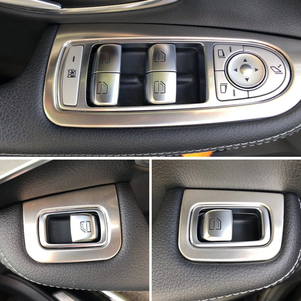 Для Mercedes Benz New C Class W205 GLC автомобильный Стайлинг крышка отделка окно подъемник кнопка переключатель блестки нержавеющая сталь интерьер яркий 
Для Mercedes Benz New C Class W205 GLC автомобильный Стайлинг крышка отделка окно подъемник кнопка переключатель блестки нержавеющая сталь интерьер яркий