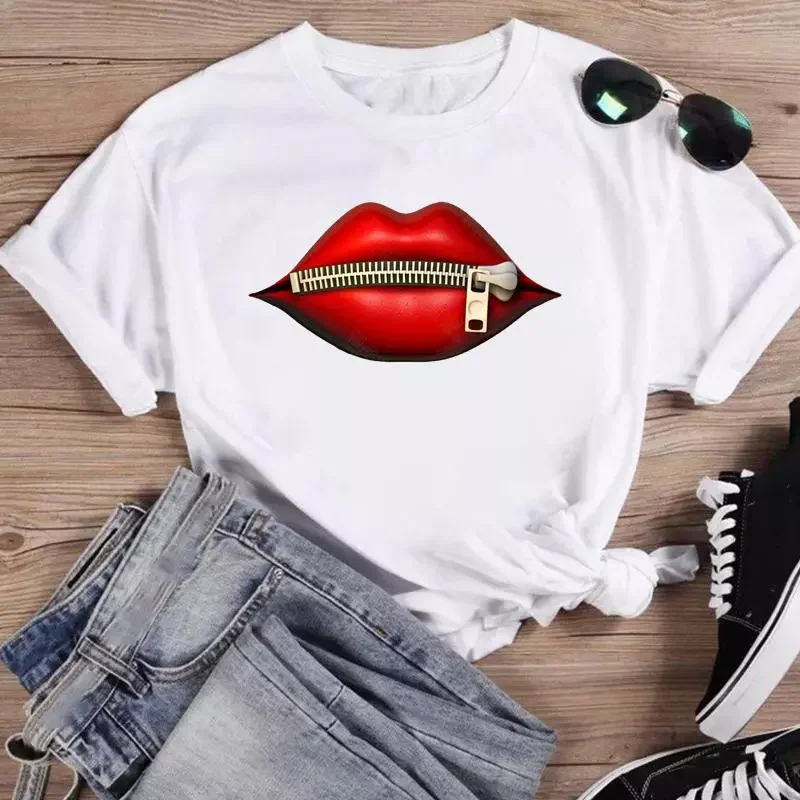 2022NEW Print T Shirt Female funny lip sweet spring Graphic Top Short Sleeve Fashion Summer Tshirts casual Cartoon Tee T-Shirt 
2022NEW Print T Shirt Female funny lip sweet spring Graphic Top Short Sleeve Fashion Summer Tshirts casual Cartoon Tee T-Shirt