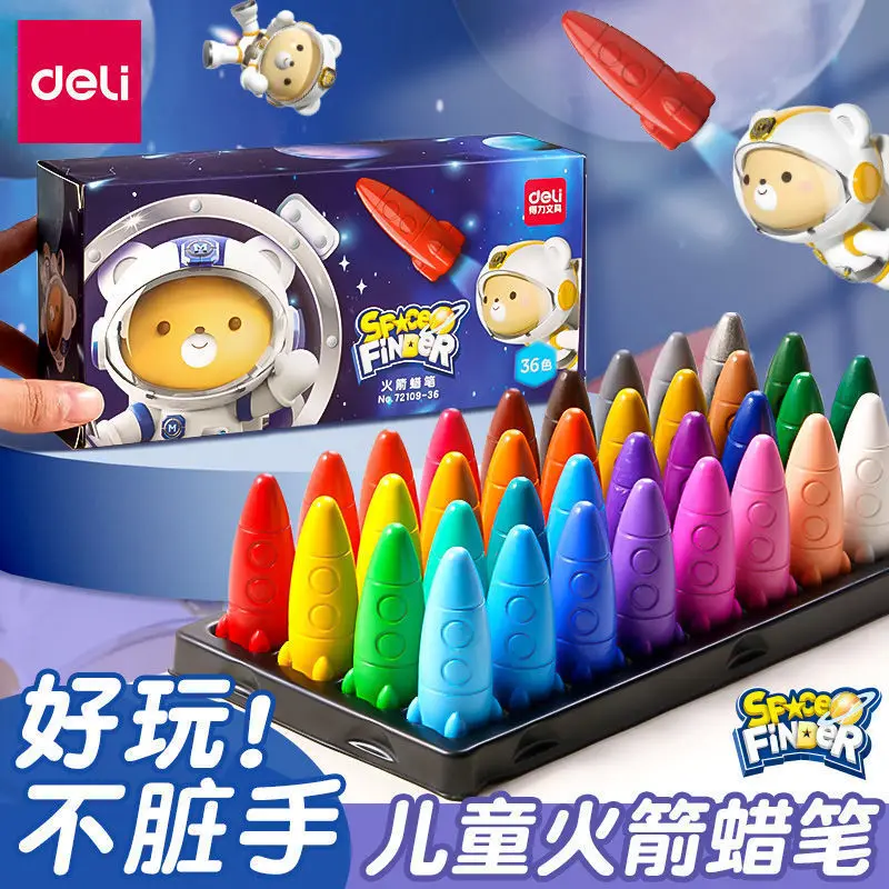 No dirty hands, washable, safe, non-toxic, children's crayons, cartoon rocket shape, color water-soluble oil pastels
No dirty hands, washable, safe, non-toxic, children's crayons, cartoon rocket shape, color water-soluble oil pastels