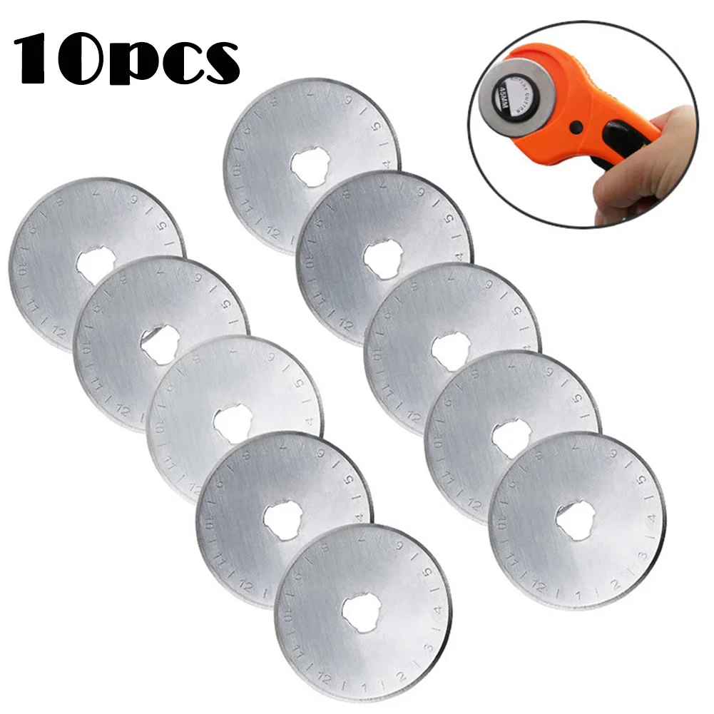 10 Pcs Rotary Saw Blades 45mm Round Trimmer Rotary Cutter For Grinder Sewing Cutting Crafting Woodworking Parts
10 Pcs Rotary Saw Blades 45mm Round Trimmer Rotary Cutter For Grinder Sewing Cutting Crafting Woodworking Parts