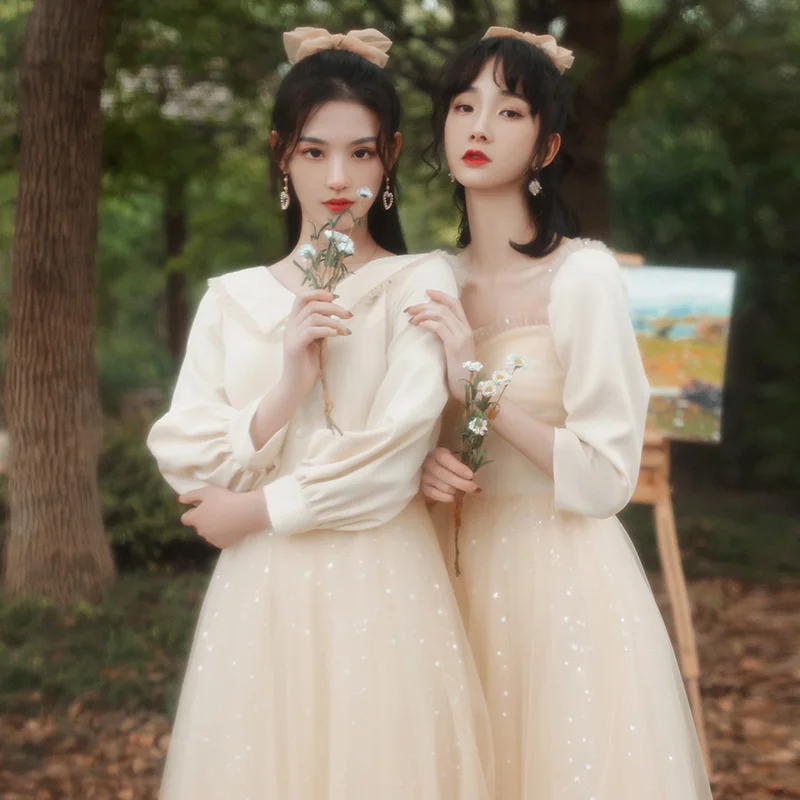 Bridesmaid evening dress female champagne sisterhood graduation dress wedding long sleeved Bridesmaid Dress
Bridesmaid evening dress female champagne sisterhood graduation dress wedding long sleeved Bridesmaid Dress