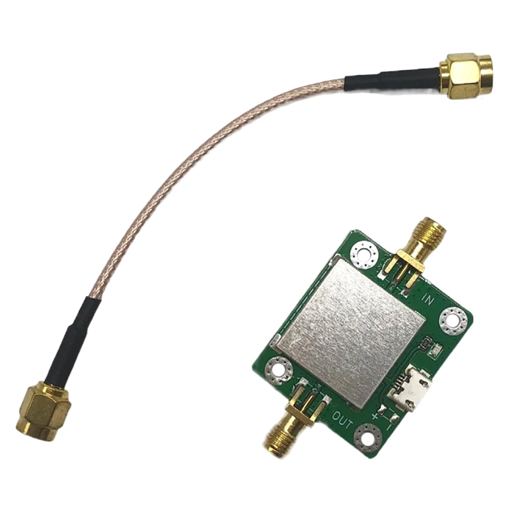 

50M-6GHz малошумный Радиочастотный усилитель 20 дБ усиление 50 Ом Радиочастотный усилитель с портом питания USB и кабелем SMA для Hackrf H2